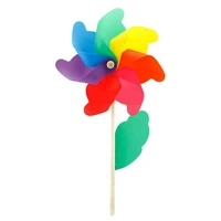 new colorful wood windmill wind spinner pinwheels home garden yard decoration kids toys windmill childrens gift decoration