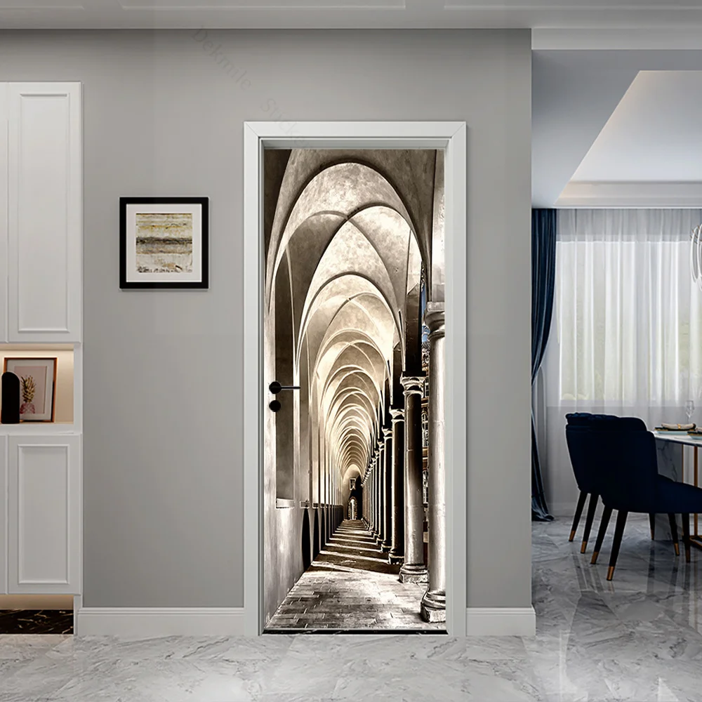 Самоклеящиеся водонепроницаемые дверные наклейки из ПВХ современные