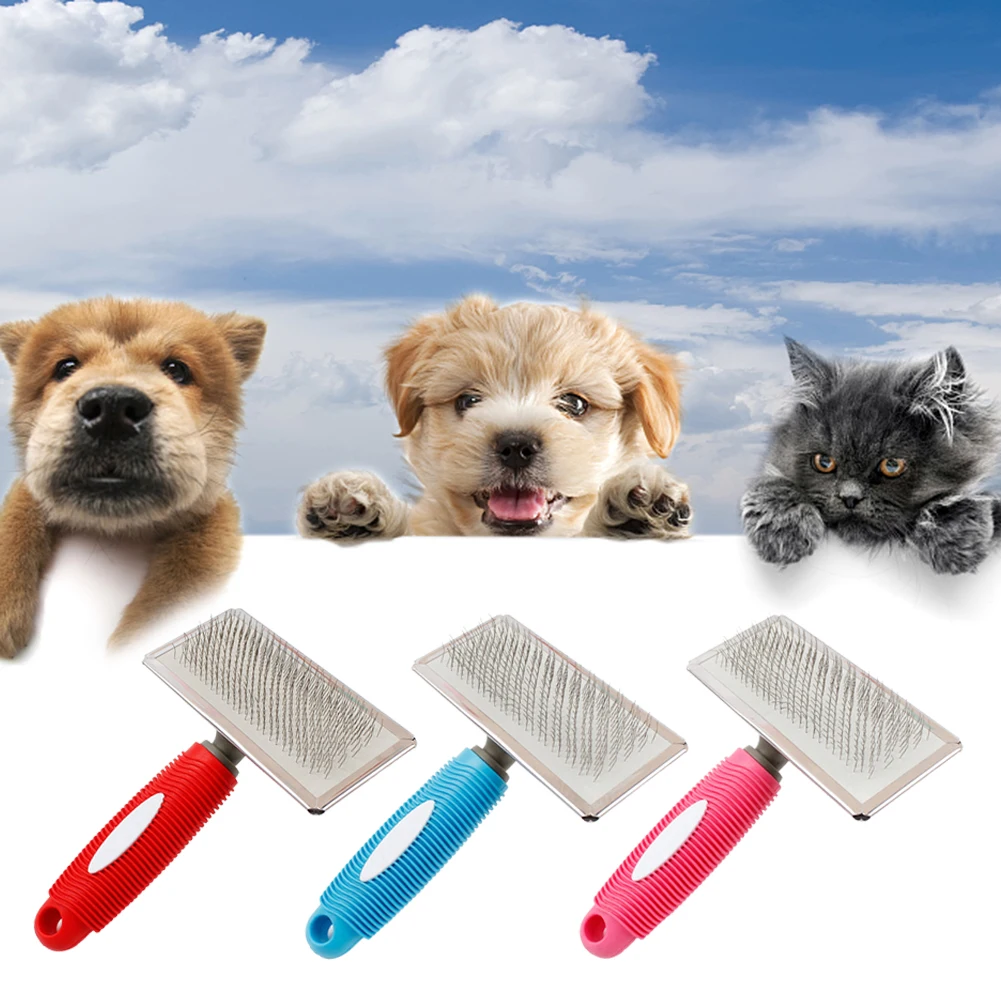 

Pet Grooming Slicker Brush Durable Pet Comb Efficiently Reduces Shedding and Removes Mats Tangles Knots for Dogs Cats Dropship