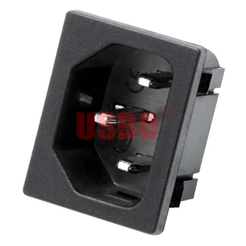 Универсальная черная розетка переменного тока 10 А 250 В с тремя контактами|power