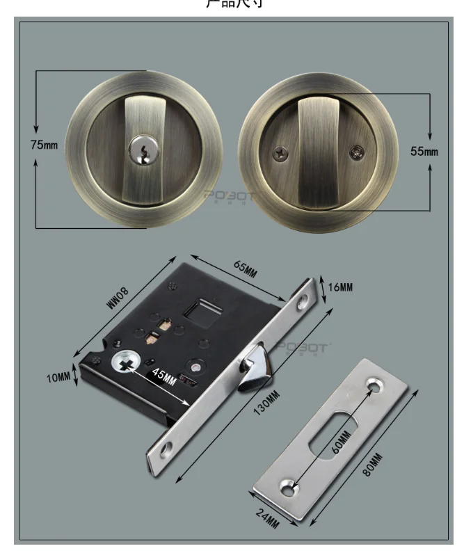 Европейский раздвижные двери замок пуш ап крюк Невидимый кухни ванной спальни