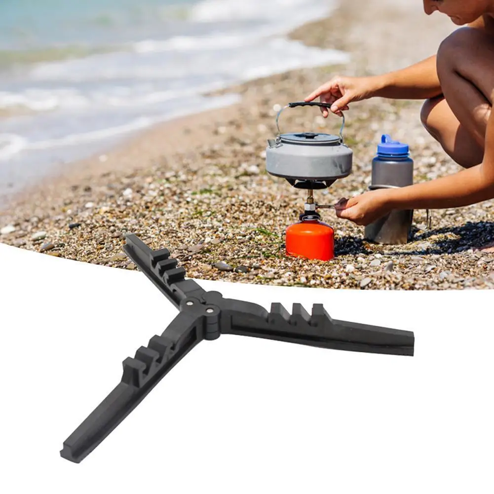 

High Quality Outdoor Camping Gas Stove Collapsible Base Holder Canister Tripod Braket Bottle Shelf Tilting Prevention Stand
