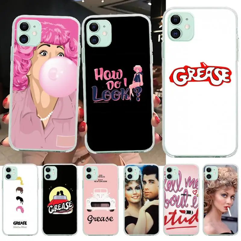 

Grease Tell Me About it Stud Black Soft Shell Phone Case Capa for iPhone 11 pro XS MAX 8 7 6 6S Plus X 5S SE 2020 XR cover