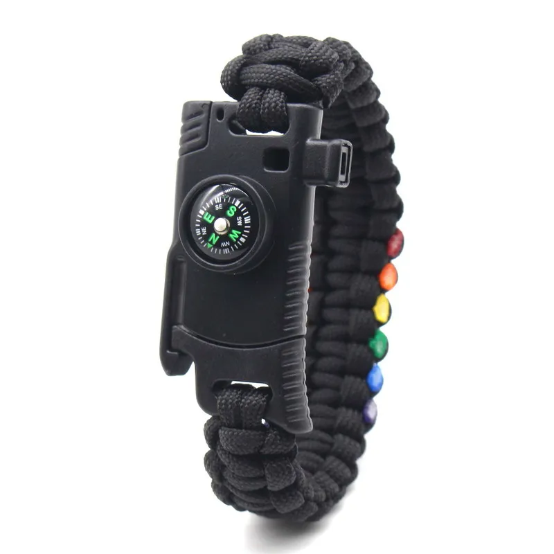 Открытый браслет 6 цветов для кемпинга походов аварийного тактического