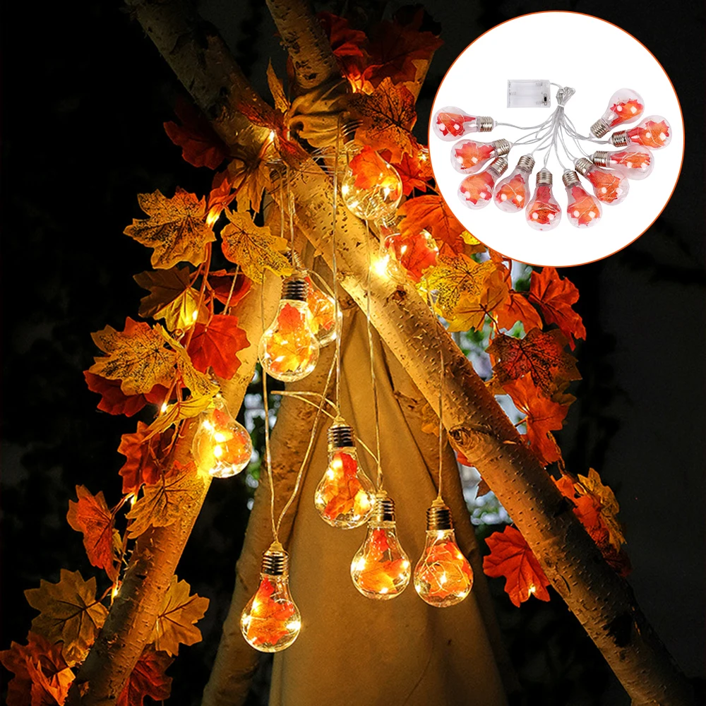 

Светодиодная гирлянда с круглыми лампочками, Рождественское украшение на Хэллоуин, Осеннее уличное садовое освещение, гирлянда, уличная ги...