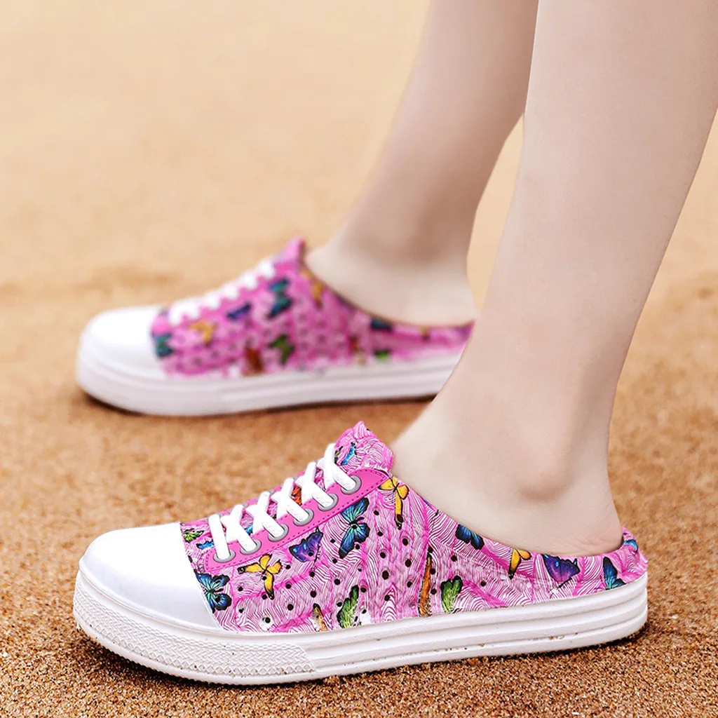 Женские пляжные шлепанцы летние домашние Повседневные Дышащие тапочки на