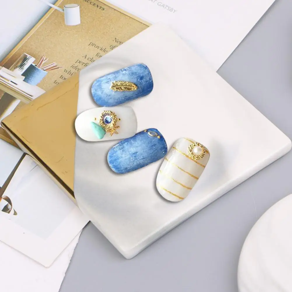 BLUELANS мраморный камень квадратная круглая гелевая палитра лаков для ногтей NailArt