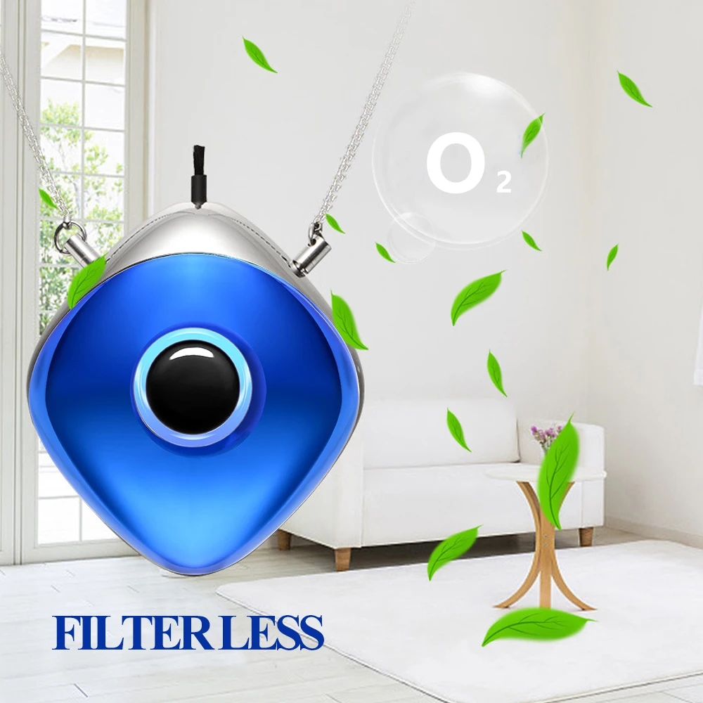 Ожерелье Очиститель воздуха мини USB портативный персональный носимый ожерелье