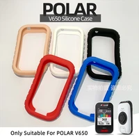 polar v650 protective case silicone protective cover compatible with polar v650 gps bicycle computer protection screen film