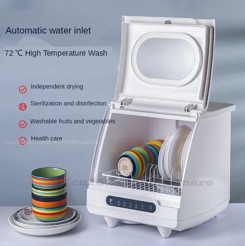 Online 1200W Spülmaschine Hause Freies-installation Desktop Mini Spülmaschine Hohe Temperatur Sterilisation Multi-funktion Smart Trockner