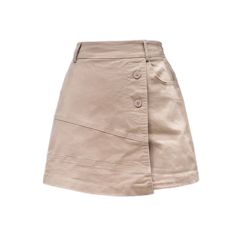 

2021the new package hip half of spring with a word skirt of tall waist divided skirts fashionable short skirt
