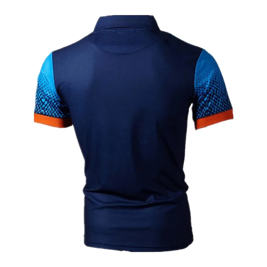 

2021 Alpinestars Autumn Men's T-Shirt Polo Shirt street Gradient Color 3D Printing European American New Lapel Men's Polo Shirt