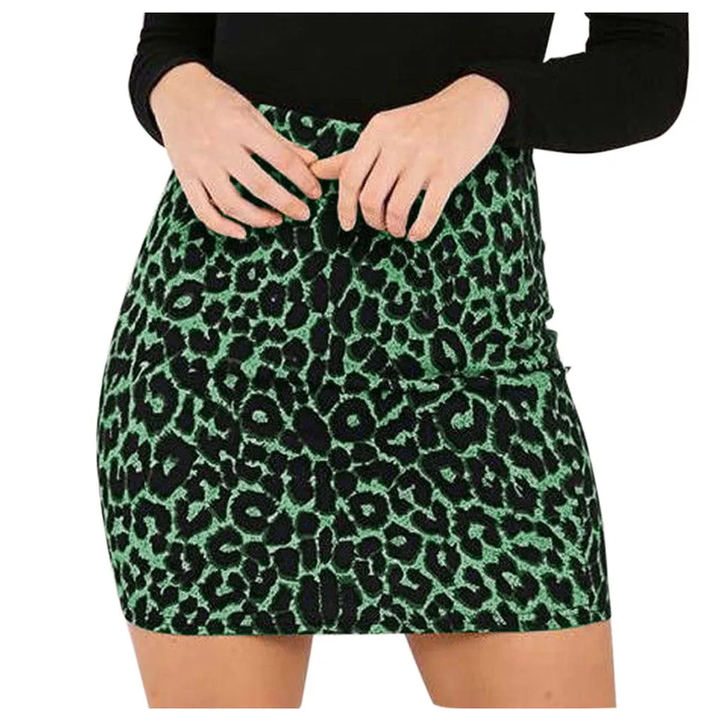 Женская юбка с леопардовым принтом ropa mujer Сексуальная мини карандаш высокой