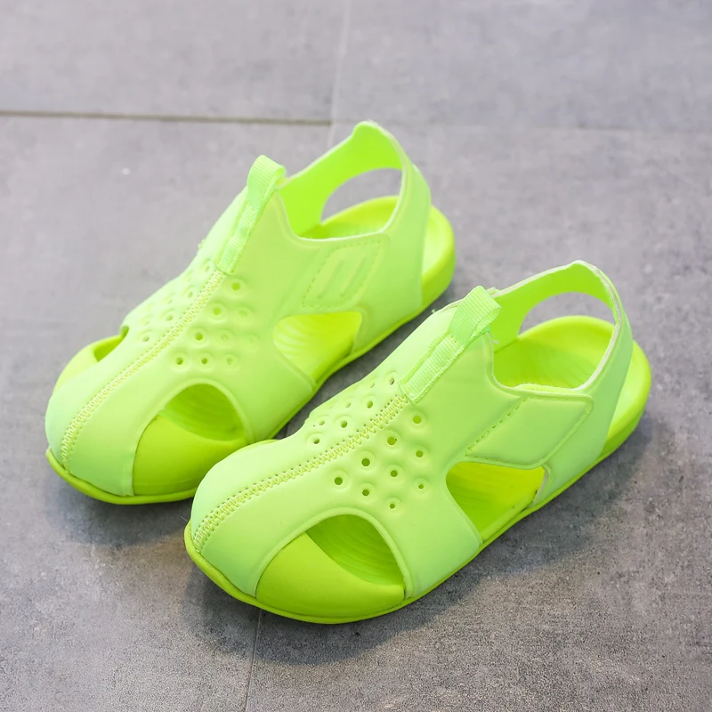 Летние сандалии для маленьких девочек и мальчиков детские пляжные с мягкой