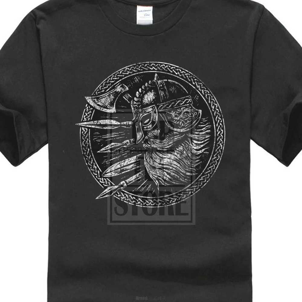 Футболка Viking Ii Runes Valhall Valhalla Odin Thor в стиле норвежских викингов лодка Norsemen | Мужская
