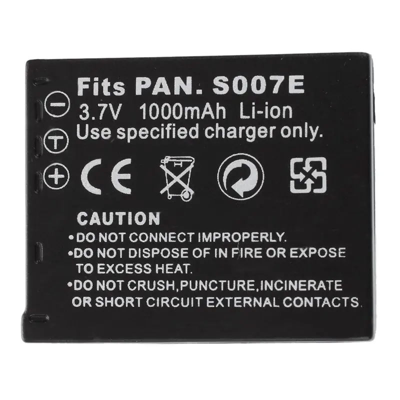 Батарея + зарядное устройство для цифрового фотоаппарата Panasonic Lumix CGA-S007E DMC-TZ5 DMC-TZ4