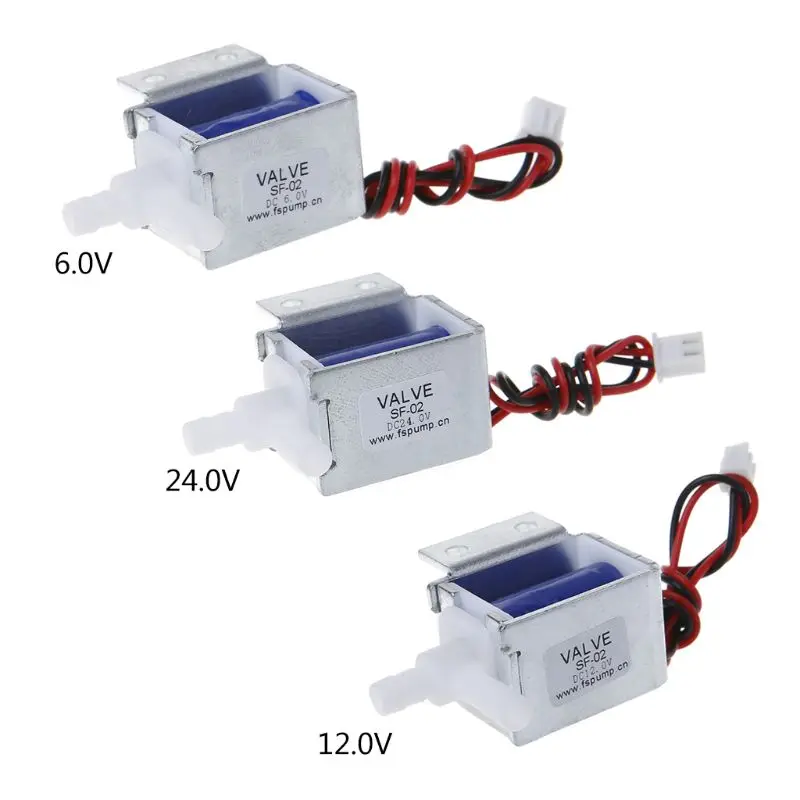 

Micro Electric Solenoid Valve N/C Normally Closed 6V 12V 24V Wires Gas Water Air Control X6HB