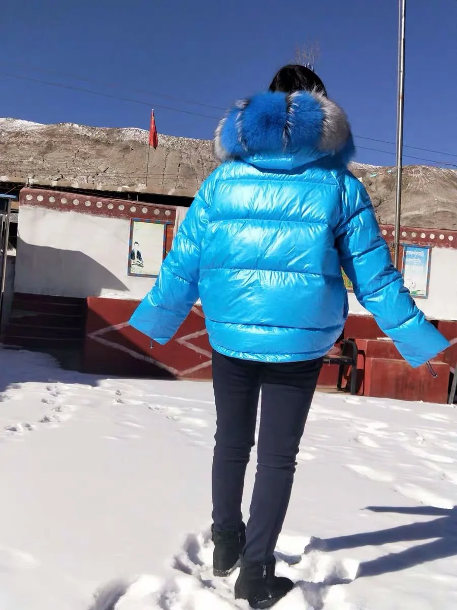 Женский пуховик с капюшоном зимняя короткая свободная повседневная куртка