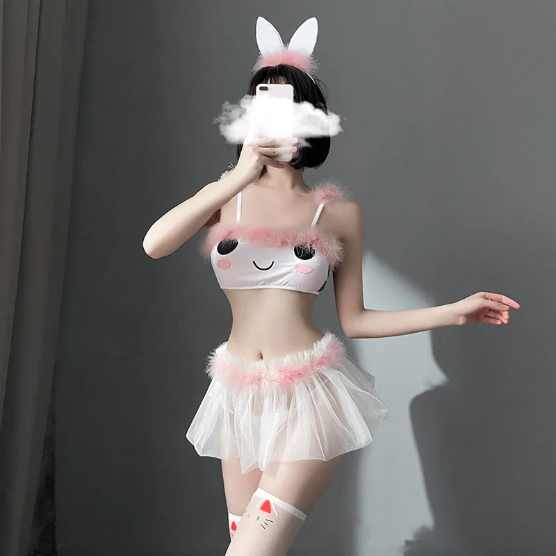 

Sexy Costumes for Role Playing for Fomen Mesh Mini Skirt School Girl Cute Cats Anime Cosplay Outfit For Women Underwear 2021