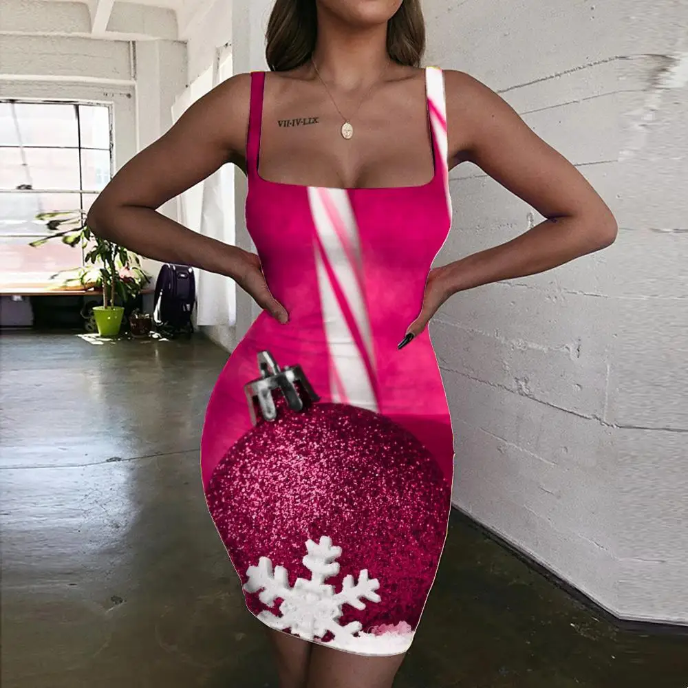 

KYKU Brand Christmas Dress Women New Year Ladies Dresses Snowflake Bodycon Dress Party Vestido Sexy Womens Clothing Plus Size