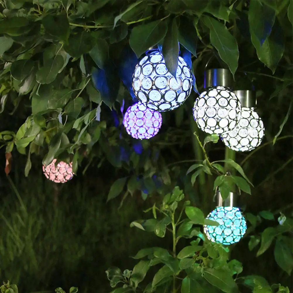 

Light Lantern Hanging Waterproof PVC Hollow LED Round Ball Light for Garden