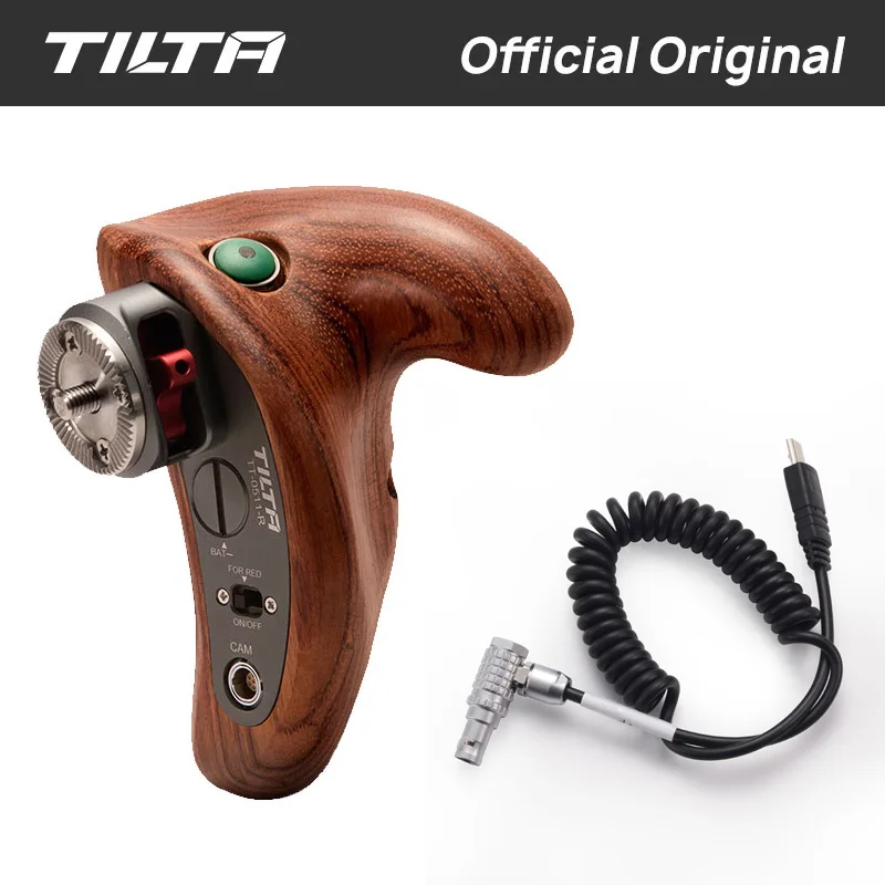 TILTA TT-0511-R с правой стороны деревянная ручка 2,0 с REC триггер правая кнопка для SONY красный DSMC2 ARRI F55 GH5 A7 или G2X