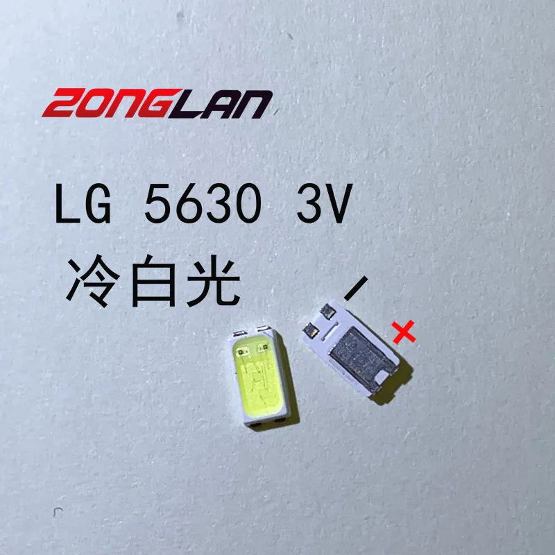 100pcs For LG 5630 3V 0.5W LED Backlight Middle Power Cool white LCD for TV | Лампы и освещение