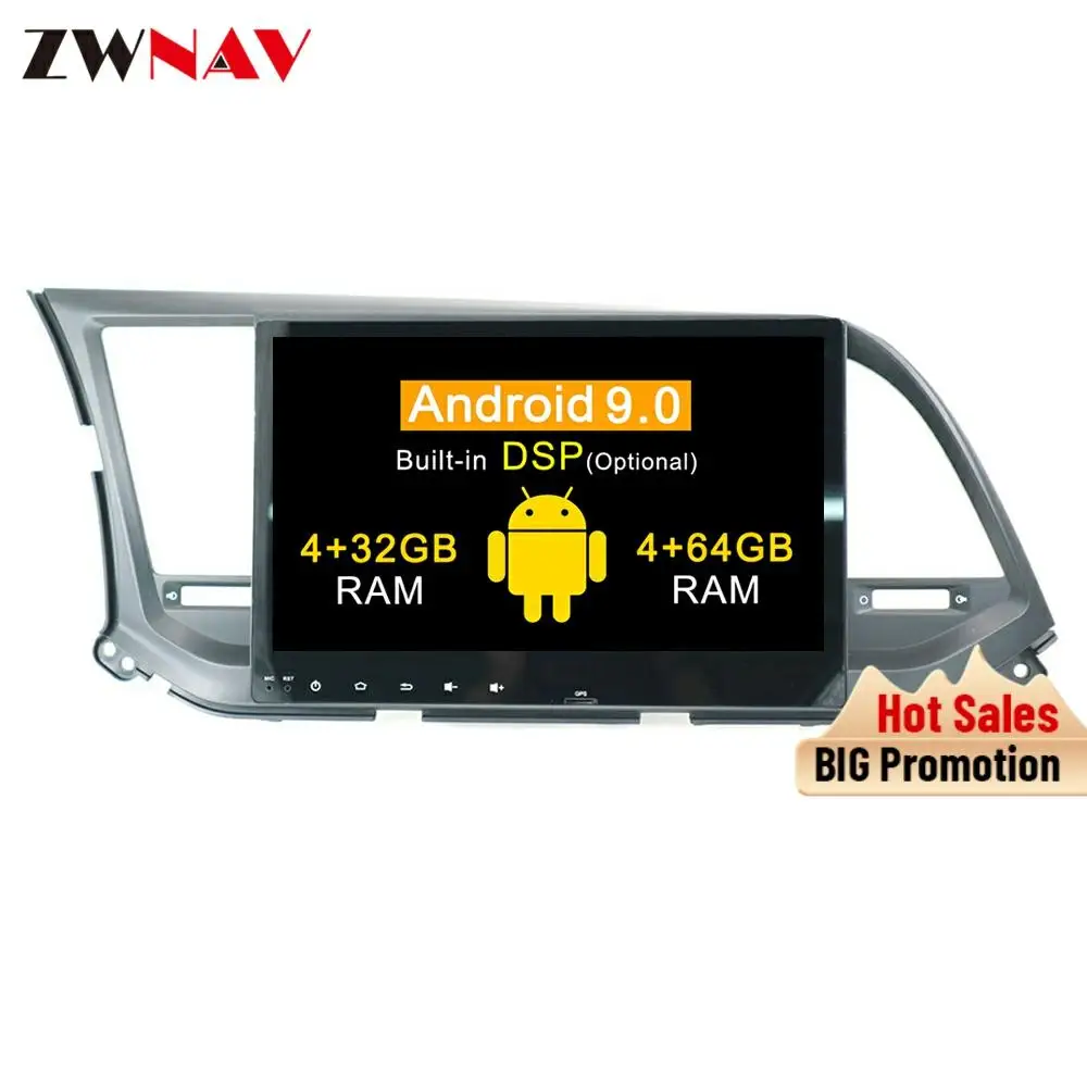 

Автомобильный мультимедийный DVD-плеер DSP Android 9,0 с GPS для HYUNDAI Elantra 2016-2019 автомобильный DVD-Навигатор Радио Видео Аудио Автомобильный плеер 2din