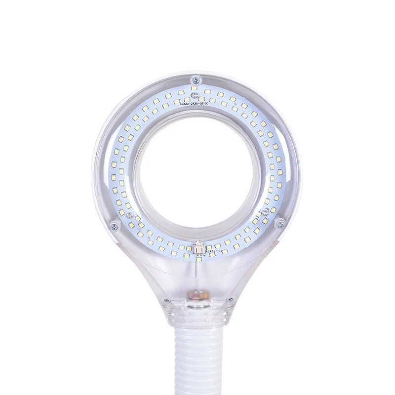 저렴한 클립 식 테이블 램프 돋보기 24W120 구슬 네일 아트 및 속눈썹 그림자없는 플로어 램프 차가운 빛 독서 램프