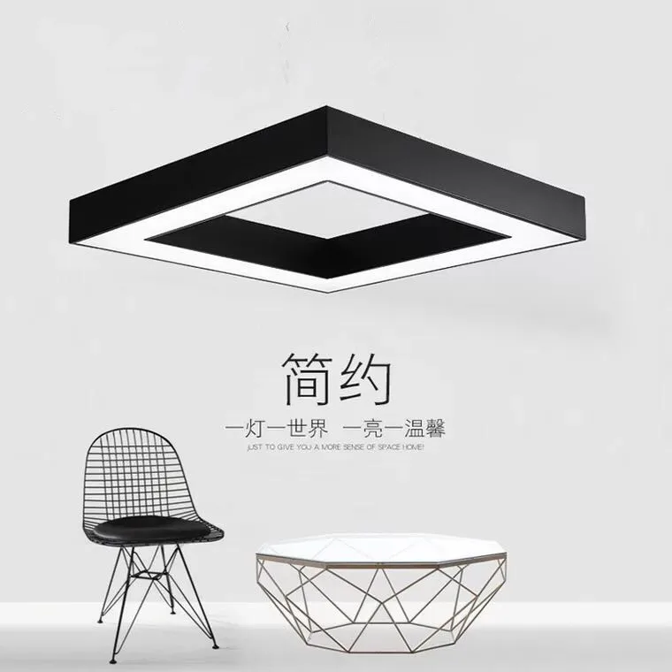 Простой современный светодиодный потолочный светильник Офисная квадратная