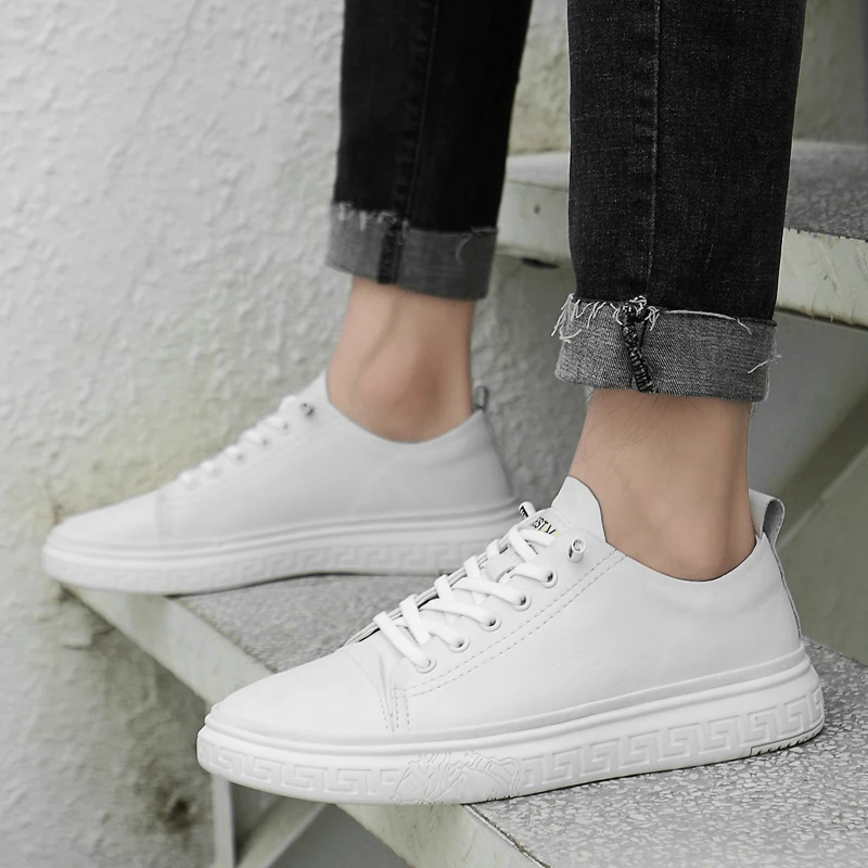 Men Shoes Spring Autumn Light genuine Leather oxfords Sneakers For Lace-Up Breathable Casual Walking Heren Schoenen | Обувь