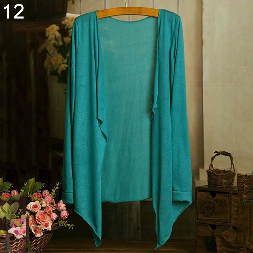 

Women Fashion Summer Beach Sunscreen Casual Long Sleeve Cardigan Shawl Coat Summer Sunscreen Shirt Air Conditioning Shirt 2020