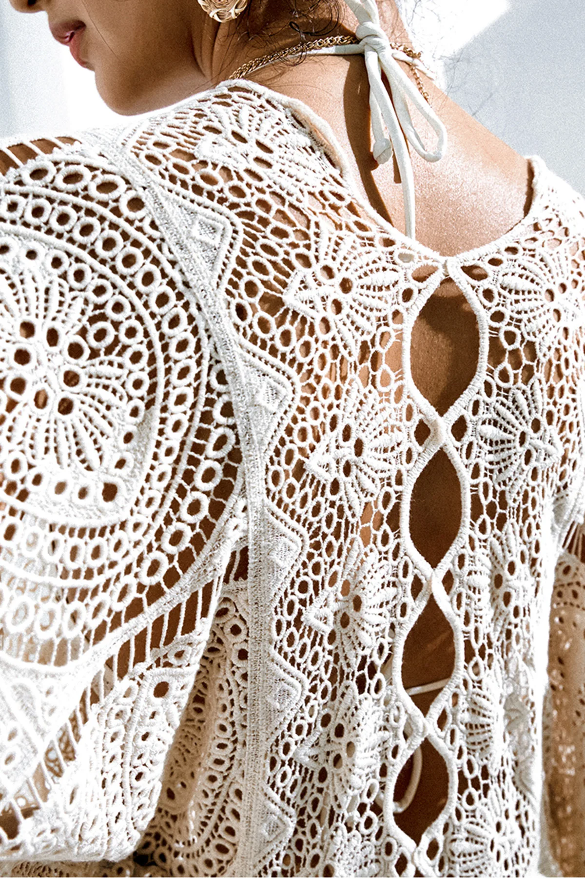 2020 сексуальное прозрачное открытое свободное летнее платье пляжный кафтан Белая