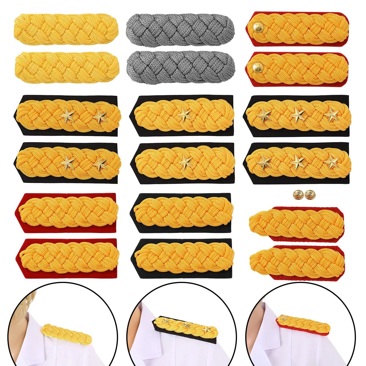 1 пара профессиональных униформ эполеты для рубашек сделай сам военная Наплечная