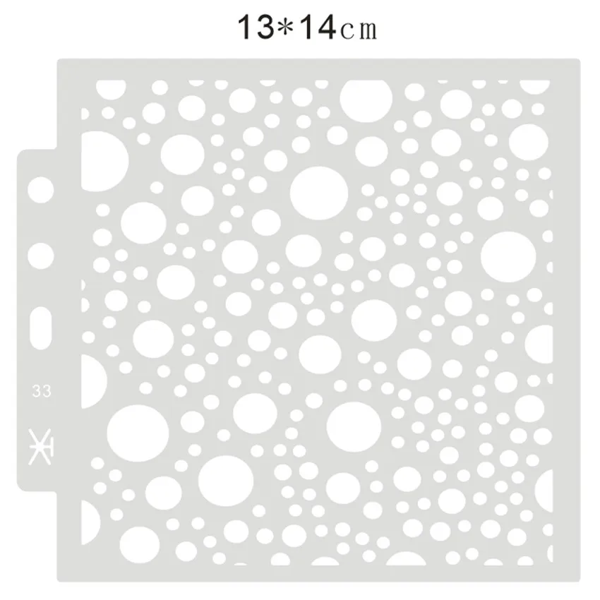 Круглый трафарет с чернилами 14 1*13 покрытие шаблон Пластиковая форма