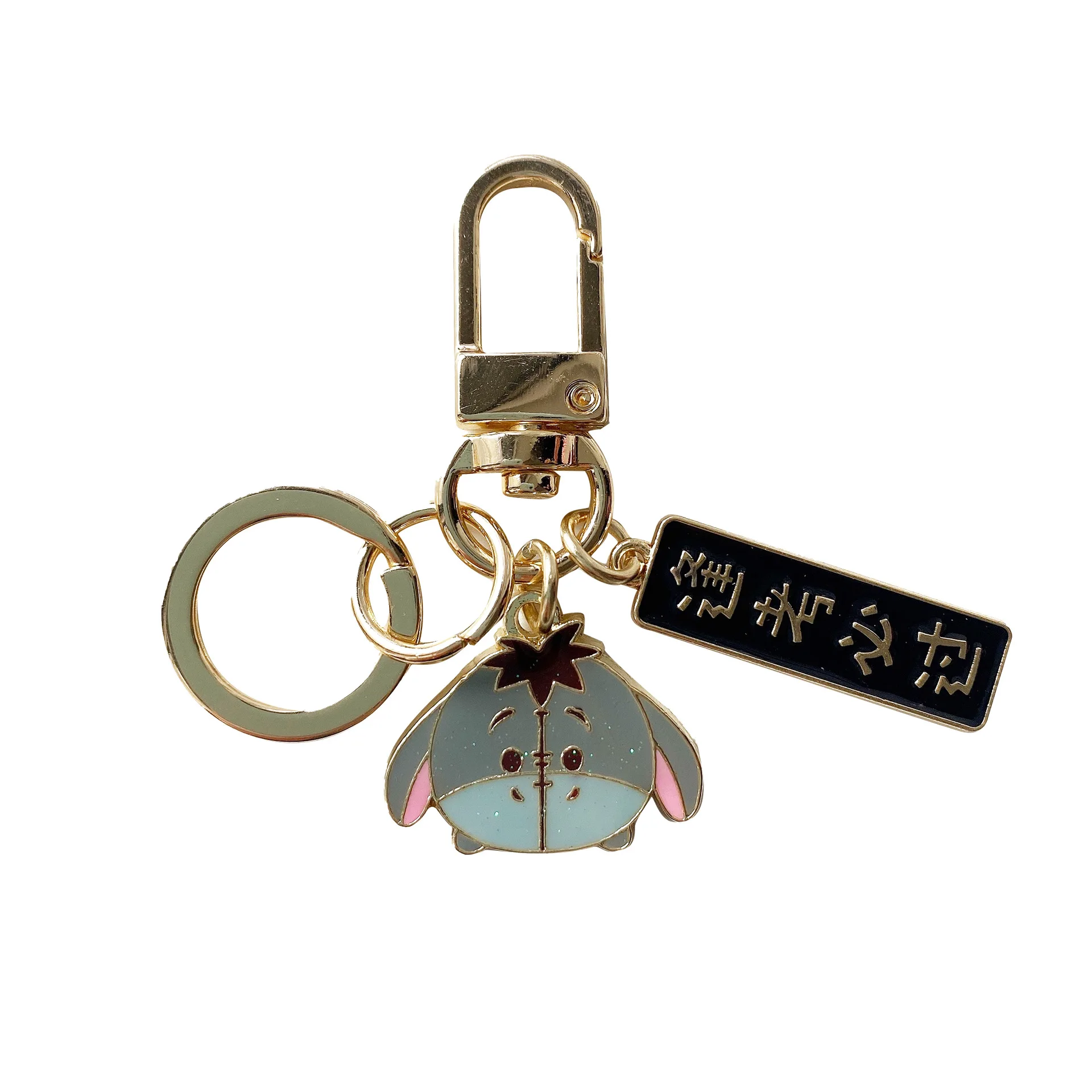 

Disney Cute Stitch Good Luck Charm Key Chain Blessings Keychain Hardware Pendant Student Gift Lovely Package Keyring