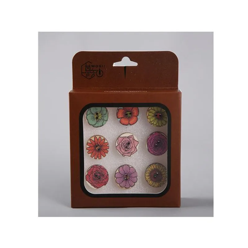 

9 шт., Ретро цветок, штифты, креативный штифт, украшение, пробковая доска, фото, настенная живопись, гвоздь, стандартный штифт, офисный штифт