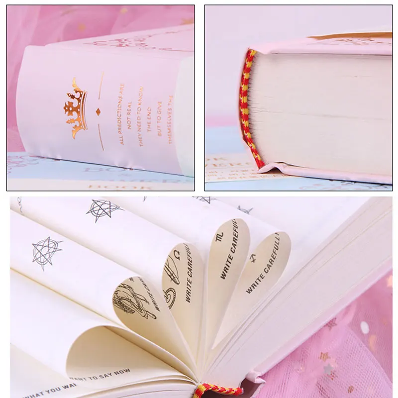 

Diary Notebook with Book and Answers Cover 208 Sheets Ruled Notebooks Hard Cover for Home School Office FP8