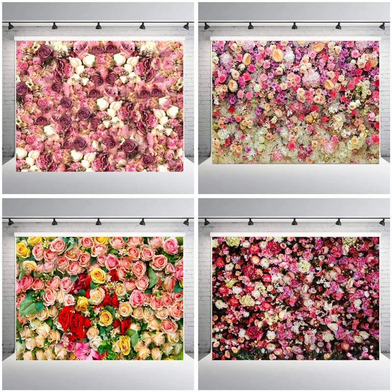 Виниловые свадебные фоны для фотосъемки с розами настенные вечерние дня