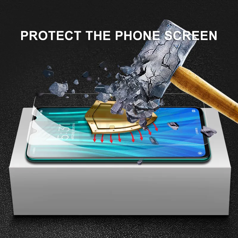 9H Tempered Glass For Xiaomi Redmi 8 8A 7 7A Screen Protector Glass Redmi Note 9S 8 8T 7 9 Pro Max Safety Protective Glass Film