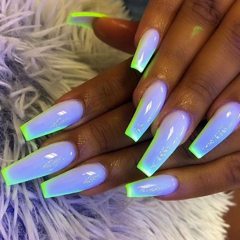 Светящийся порошок для ногтей 6 коробок флуоресцентный хромовый пигмент