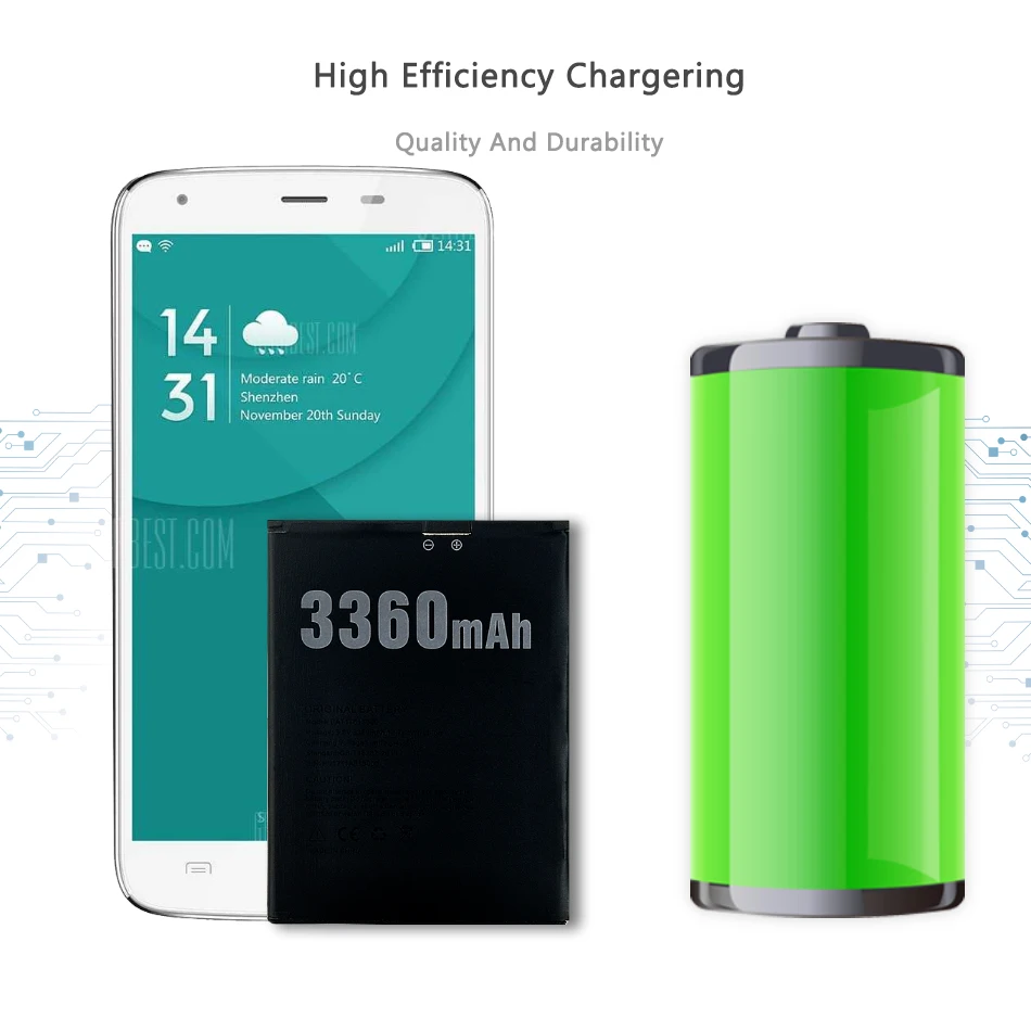 

100% New For DOOGEE X30 X 30 BAT17613360 Replacement 3360mAh Parts backup Smart Phone battery