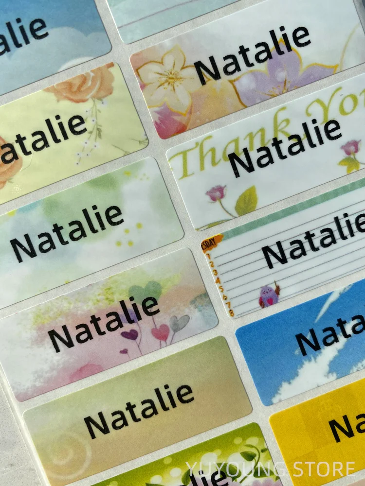 100 шт. наклейка с именем размера L на заказ s искусственный фон Водонепроницаемые