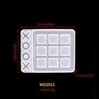 Маленькие формы для пальцев стопы из полимерного полимера, силиконовая форма для настольных игр O X, форма для самостоятельного изготовления, классические формы для семейных настольных игр