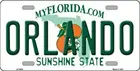 Оловянный знак для автомобильного номера в стиле ретро, Орландо, Флорида