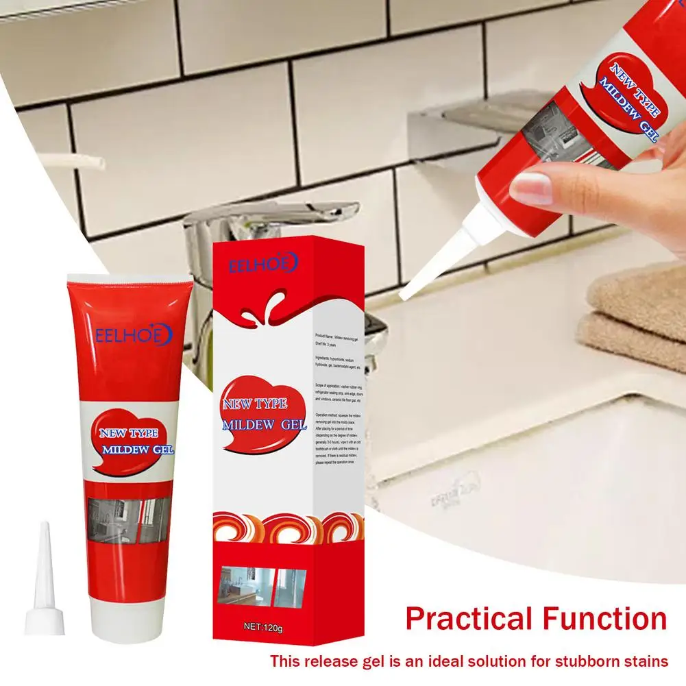 120g Household Mold Remover Gel Mould Stain Removal Cleaner Decontamination Gel Furniture Tile Cleaning Paste Wall Cleaner