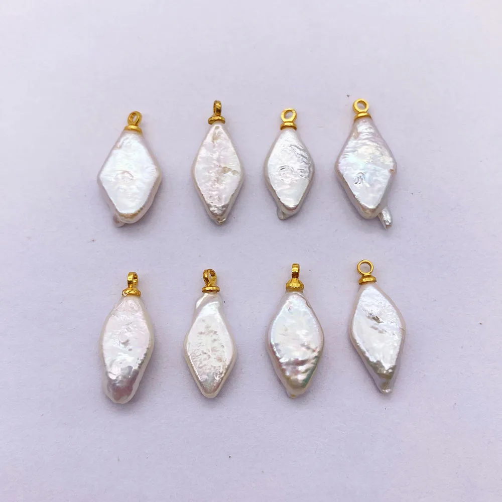 1 _ кулон из натурального пресноводного жемчуга бриллиантовый свободный бисер