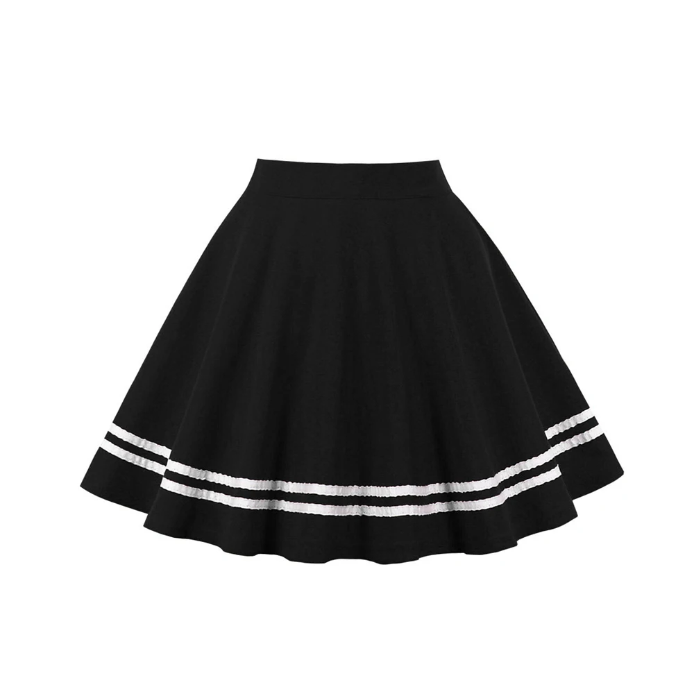 Женская летняя мини юбка с завышенной талией VD1694 трапециевидная y2k в стиле