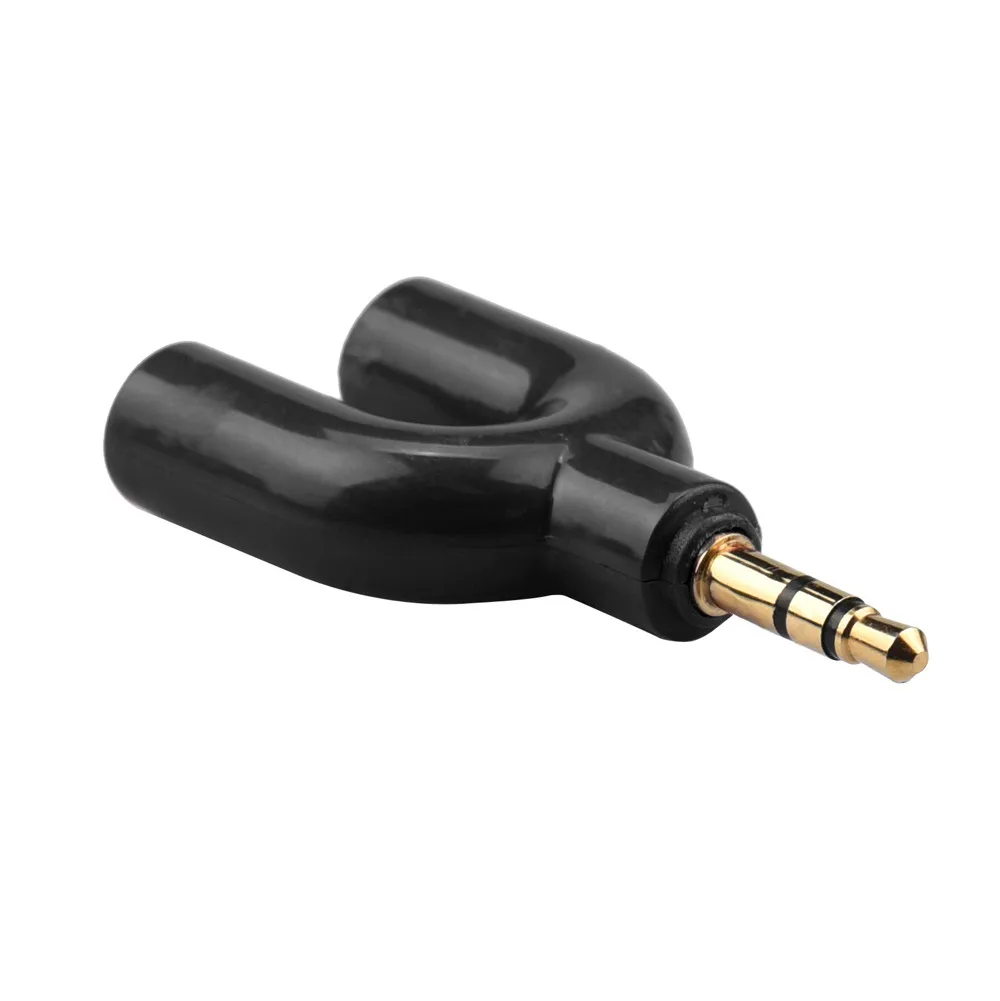 CARPRIE 3.5 mm Stereo Audio Y-Splitter 2 Female to 1 Male Cable Adapter for Mobile phone Earphone PC Laptop Computer