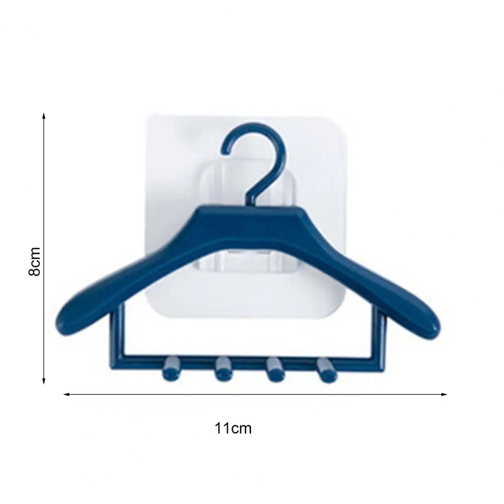 

Toothbrush Holder Wall Mounted Self-adhesive Plastic Pouch Free Hanger Shape Storage Rack for Daily Use